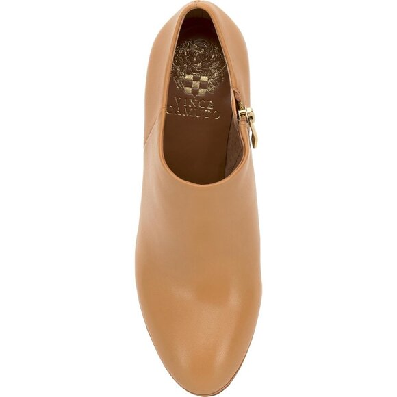 Vince Camuto Women's Light Cognac Leather Closed Pointed Toe High Heel Bootie - Picture 5 of 8